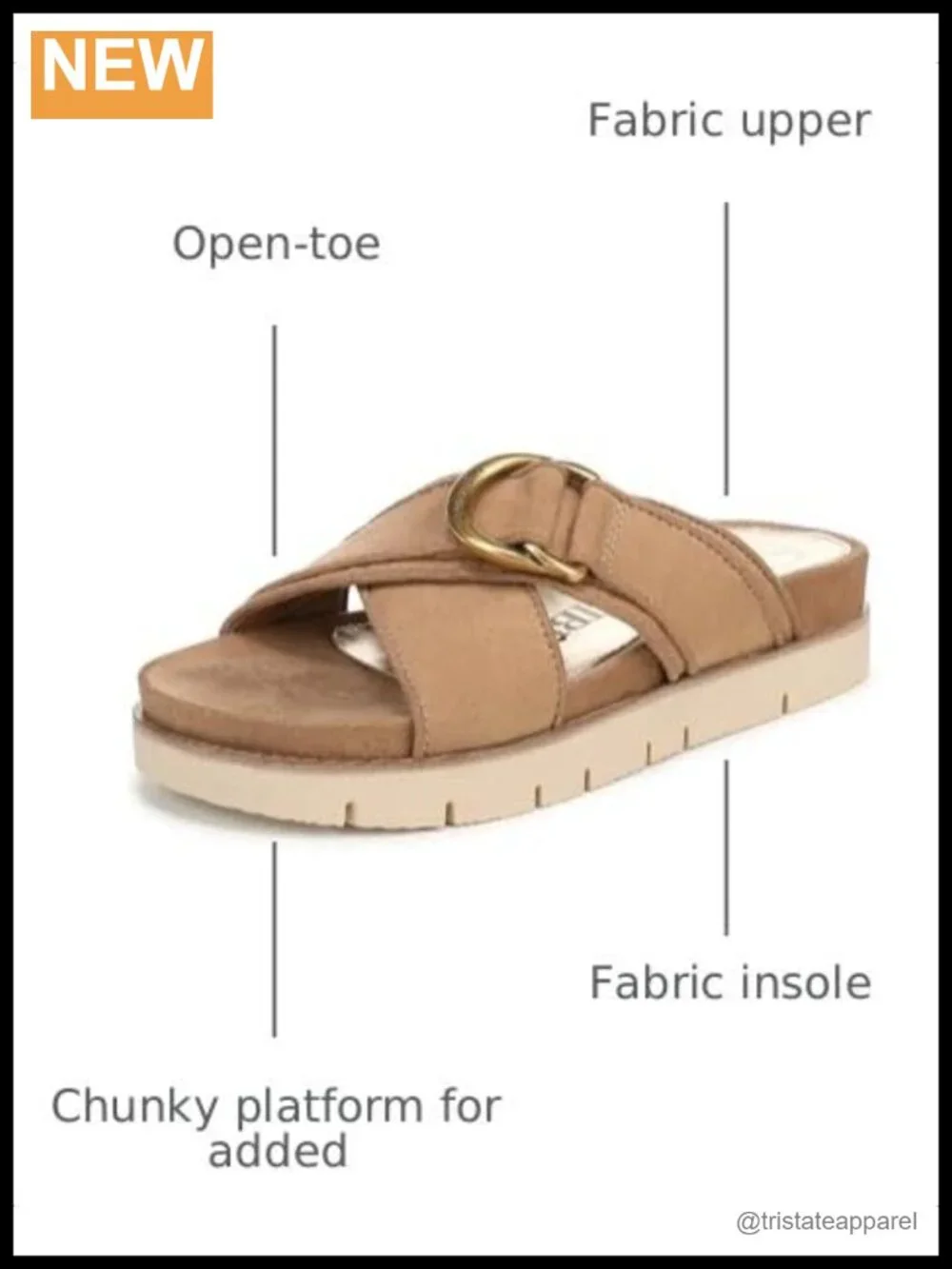 Flat Slide Sandals with X-Strap Slip-On Open Toe Casual